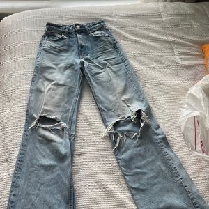 zara size 0 wide leg jeans